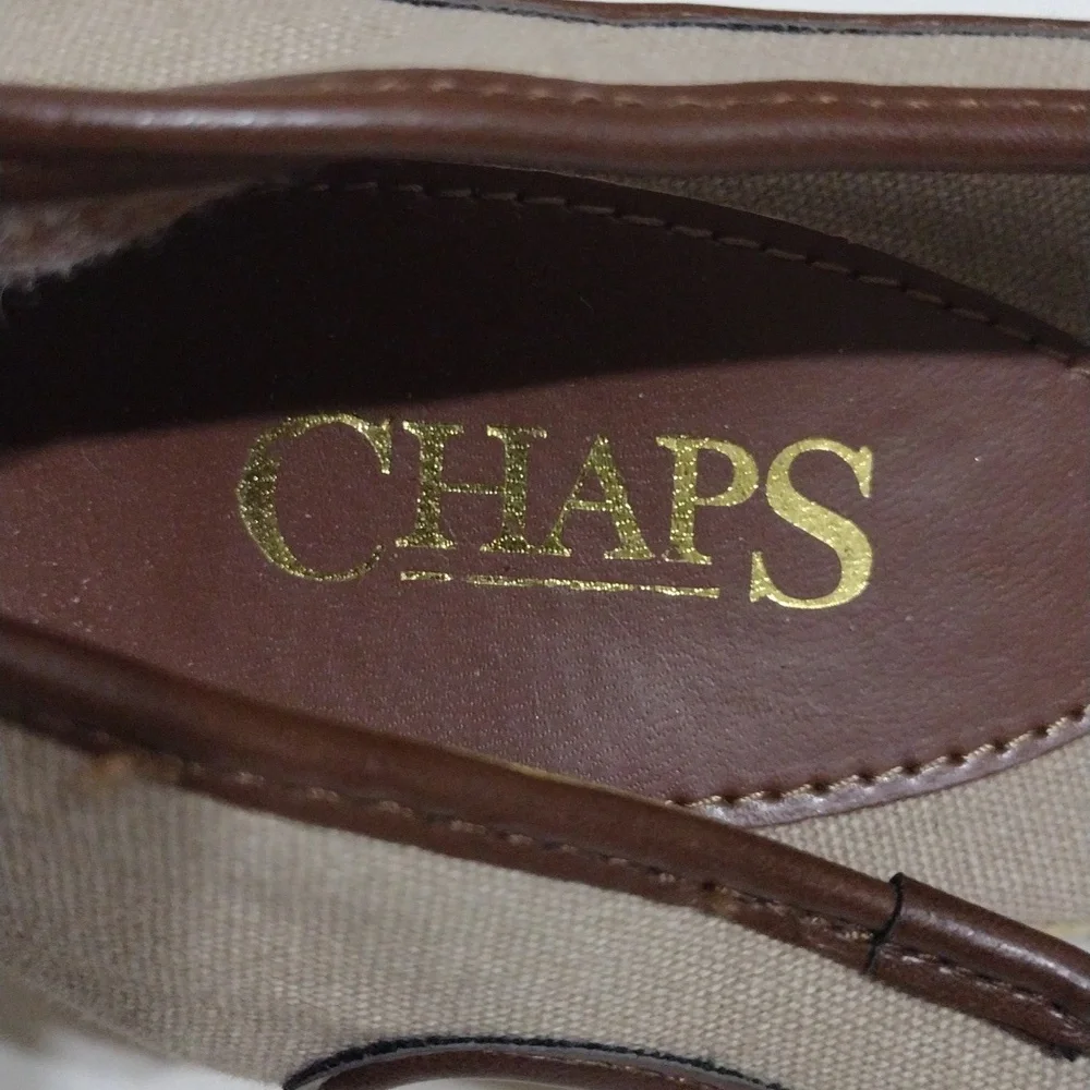 Chaps Daye Platform Espadrille Open Toe Wedge Sandals 7.5 Chic Summer